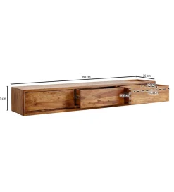 WOHNLING, GERMANY Stolik pod TV INDIOS III 160 cm drewno sheesham