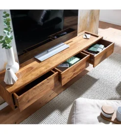 WOHNLING, GERMANY Stolik pod TV INDIOS III 160 cm drewno sheesham