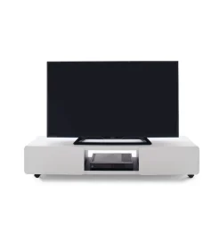 MCA Stolik pod TV JEFF III 140 cm biało czarny
