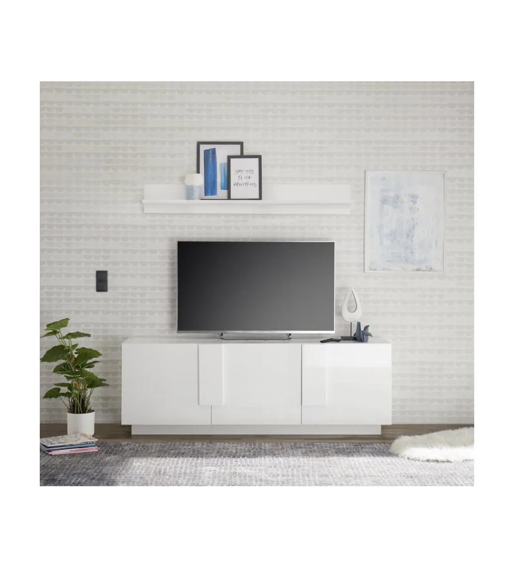 MCA Linia Włoska Stolik pod TV JUPITER 182 cm biały