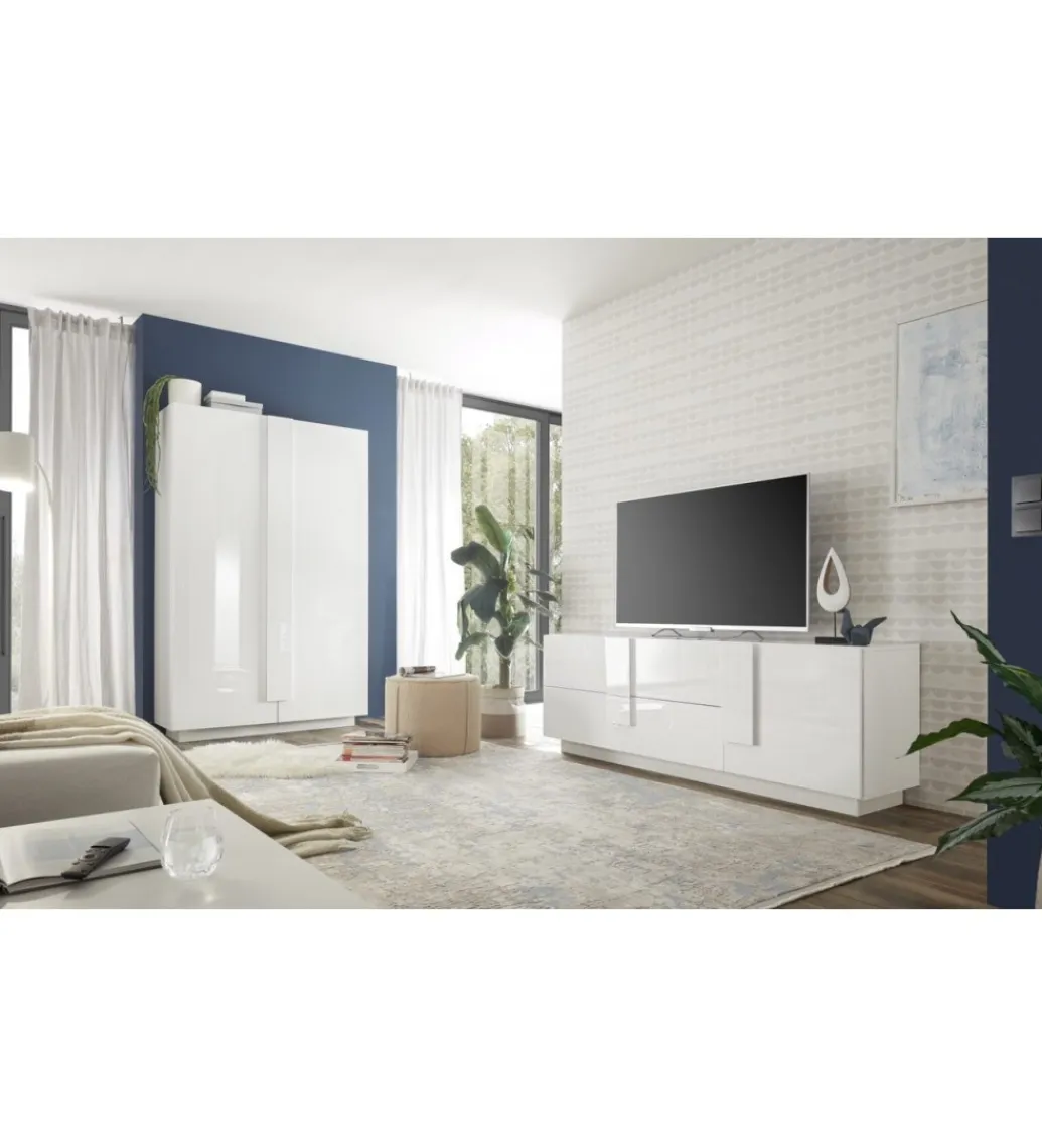 MCA Linia Włoska Stolik pod TV JUPITER 182 cm biały