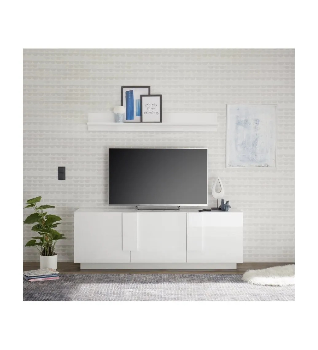 MCA Linia Włoska Stolik pod TV JUPITER 182 cm biały