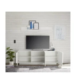 MCA Linia Włoska Stolik pod TV JUPITER 182 cm biały