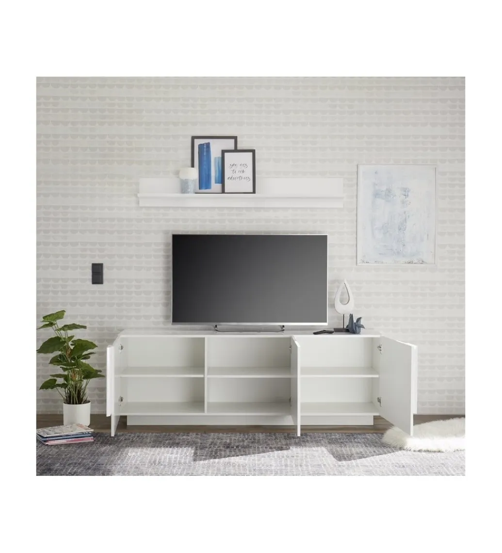MCA Linia Włoska Stolik pod TV JUPITER 182 cm biały