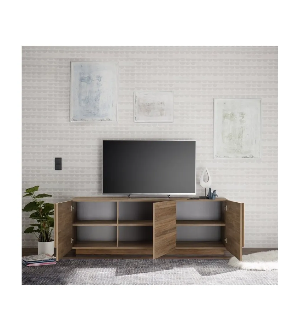 MCA Linia Włoska Stolik pod TV JUPITER 182 cm w kolorze dąb Mercure