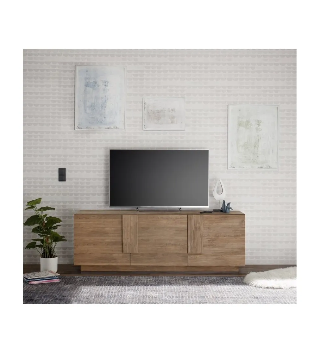 MCA Linia Włoska Stolik pod TV JUPITER 182 cm w kolorze dąb Mercure
