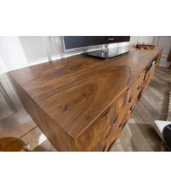 Invicta Interior - przedsprzedaż Stolik pod TV Komodo Mystic Living 140 cm drewno sheesham