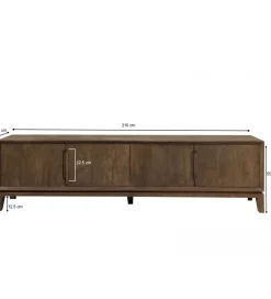 LF-Design Stolik pod TV KORTE 210 cm drewno mango brąz