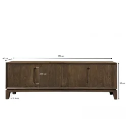 LF-Design Stolik pod TV KORTE 170 cm drewno mango brąz