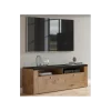 Helvetia Stolik pod TV LARONA 140 cm o wybarwieniu dąb lefkas z kolorem touchwood