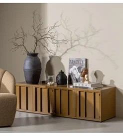 WOOOD Stolik pod TV LEVEL 160 cm miodowy
