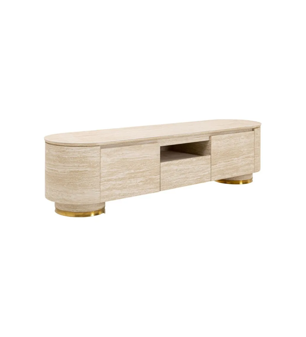 KARE Stolik pod TV LINNEA 160 x 45 cm naturalny