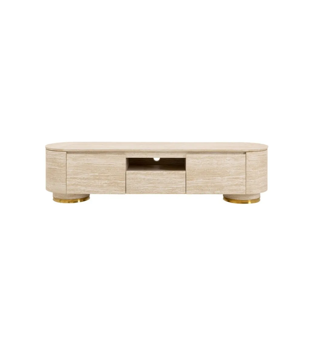 KARE Stolik pod TV LINNEA 160 x 45 cm naturalny