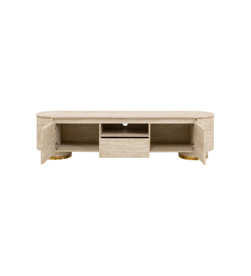 KARE Stolik pod TV LINNEA 160 x 45 cm naturalny
