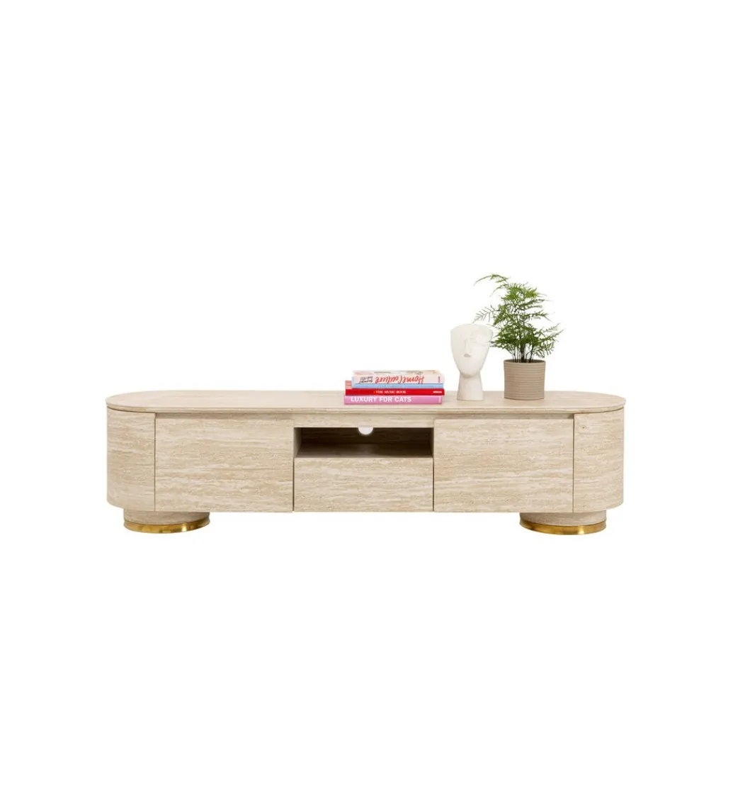 KARE Stolik pod TV LINNEA 160 x 45 cm naturalny