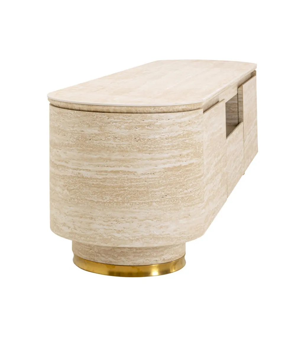 KARE Stolik pod TV LINNEA 160 x 45 cm naturalny