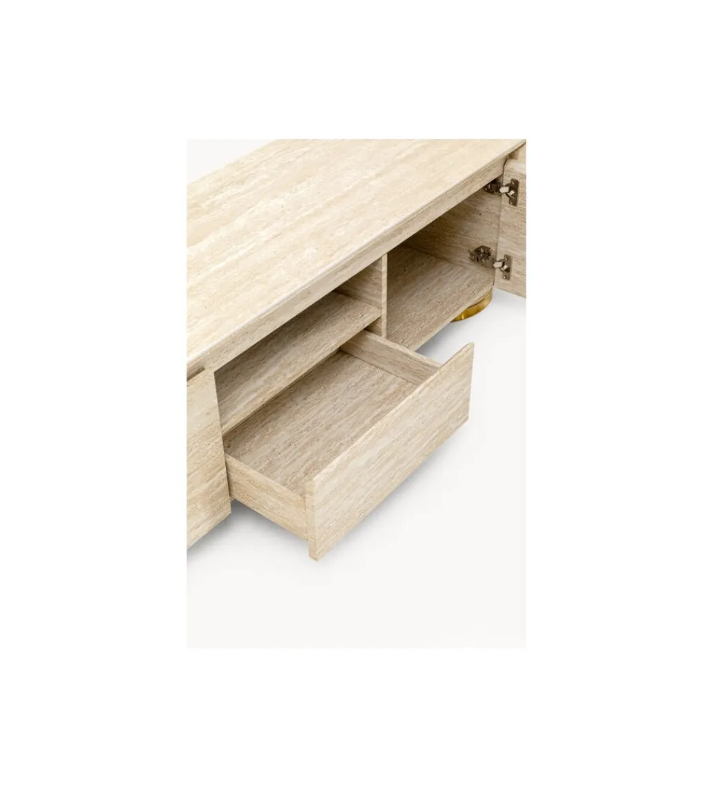 KARE Stolik pod TV LINNEA 160 x 45 cm naturalny