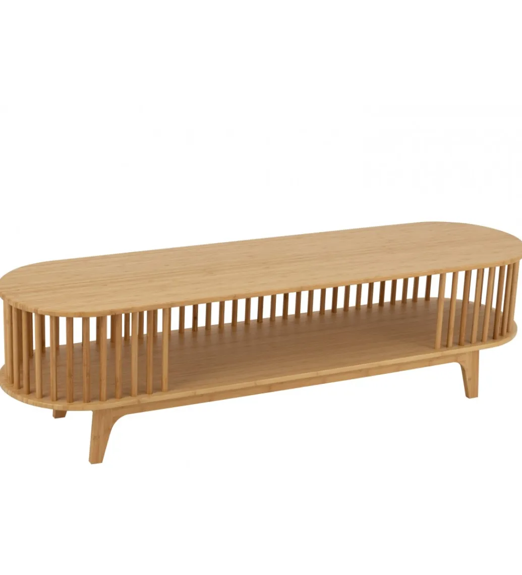 J-Line Stolik pod TV LIVE 150 cm bambus naturalny