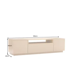 Invicta Interior Stolik pod TV LOFT 160 cm beżowa naturalna