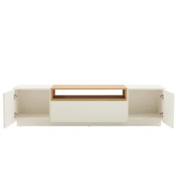Invicta Interior Stolik pod TV LOFT 160 cm biało naturalna