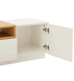 Invicta Interior Stolik pod TV LOFT 160 cm biało naturalna