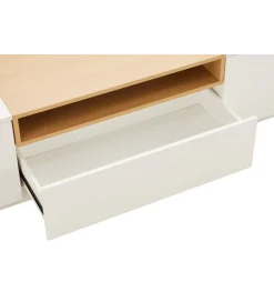 Invicta Interior Stolik pod TV LOFT 160 cm biało naturalna
