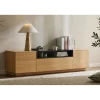 Invicta Interior Stolik pod TV LOFT 160 cm naturalna czarna