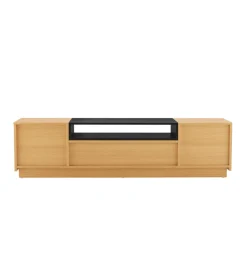 Invicta Interior Stolik pod TV LOFT 160 cm naturalna czarna