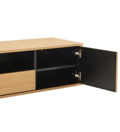 Invicta Interior Stolik pod TV LOFT wiszący 150 cm naturalno czarna