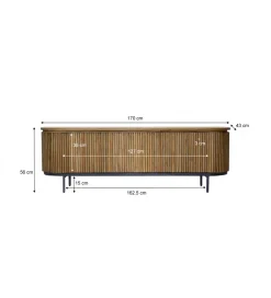 LF-Design Stolik pod TV LUSAN 170 cm drewno teak
