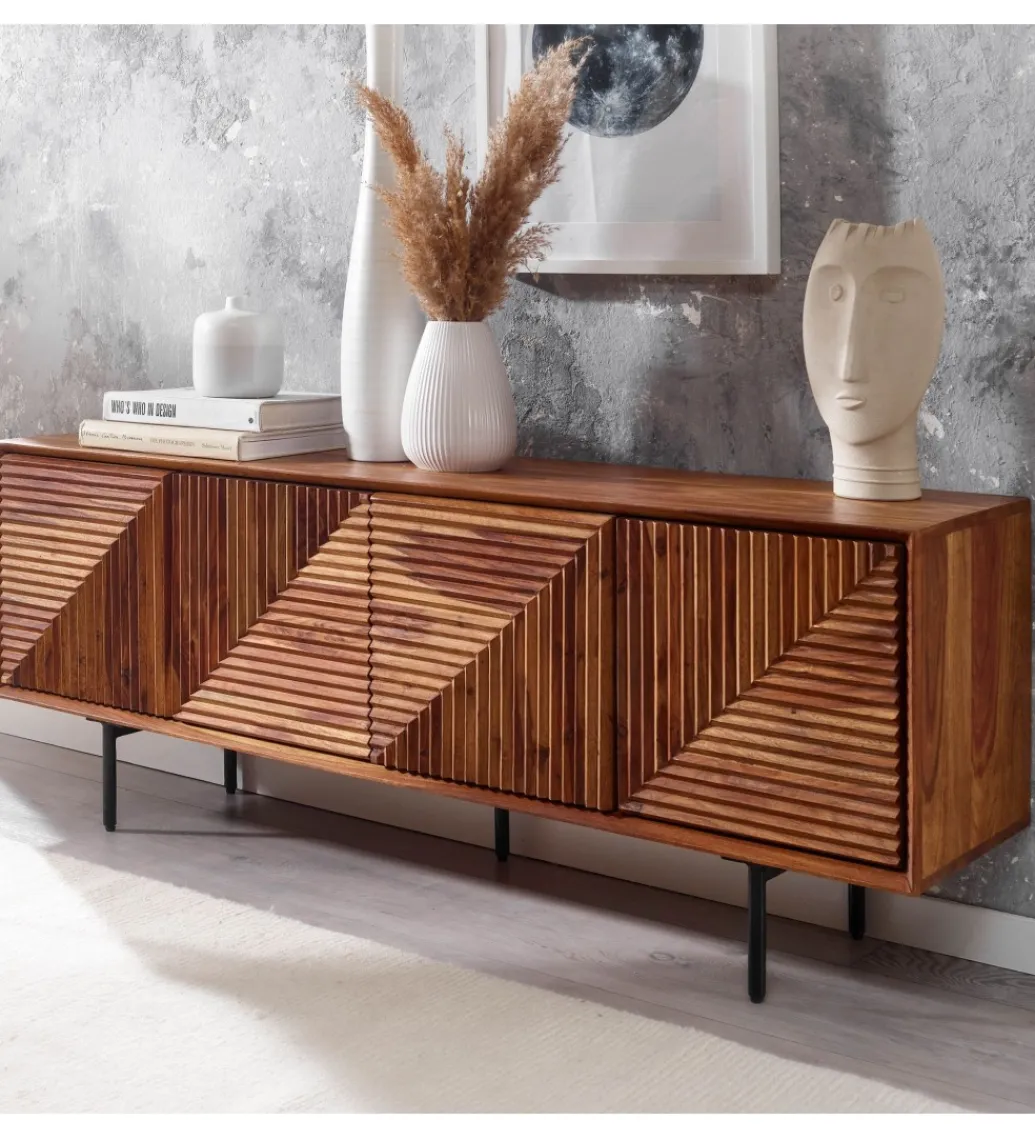 WOHNLING, GERMANY Stolik pod TV MIGUEL 140 cm drewno sheesham