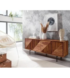 WOHNLING, GERMANY Stolik pod TV MIGUEL 140 cm drewno sheesham