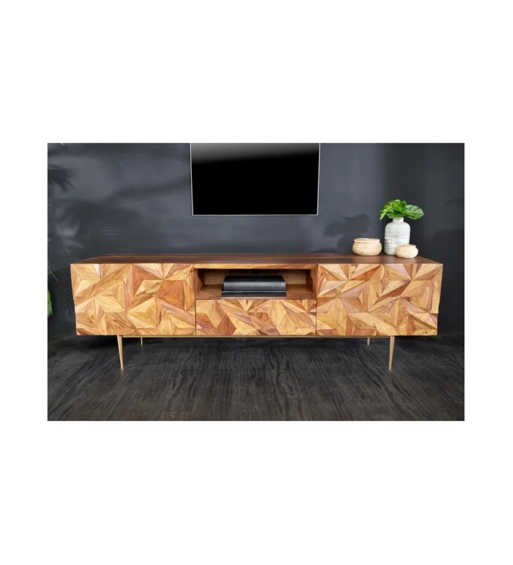 Invicta Interior Stolik pod TV MIRANDA 160 cm drewno sheesham