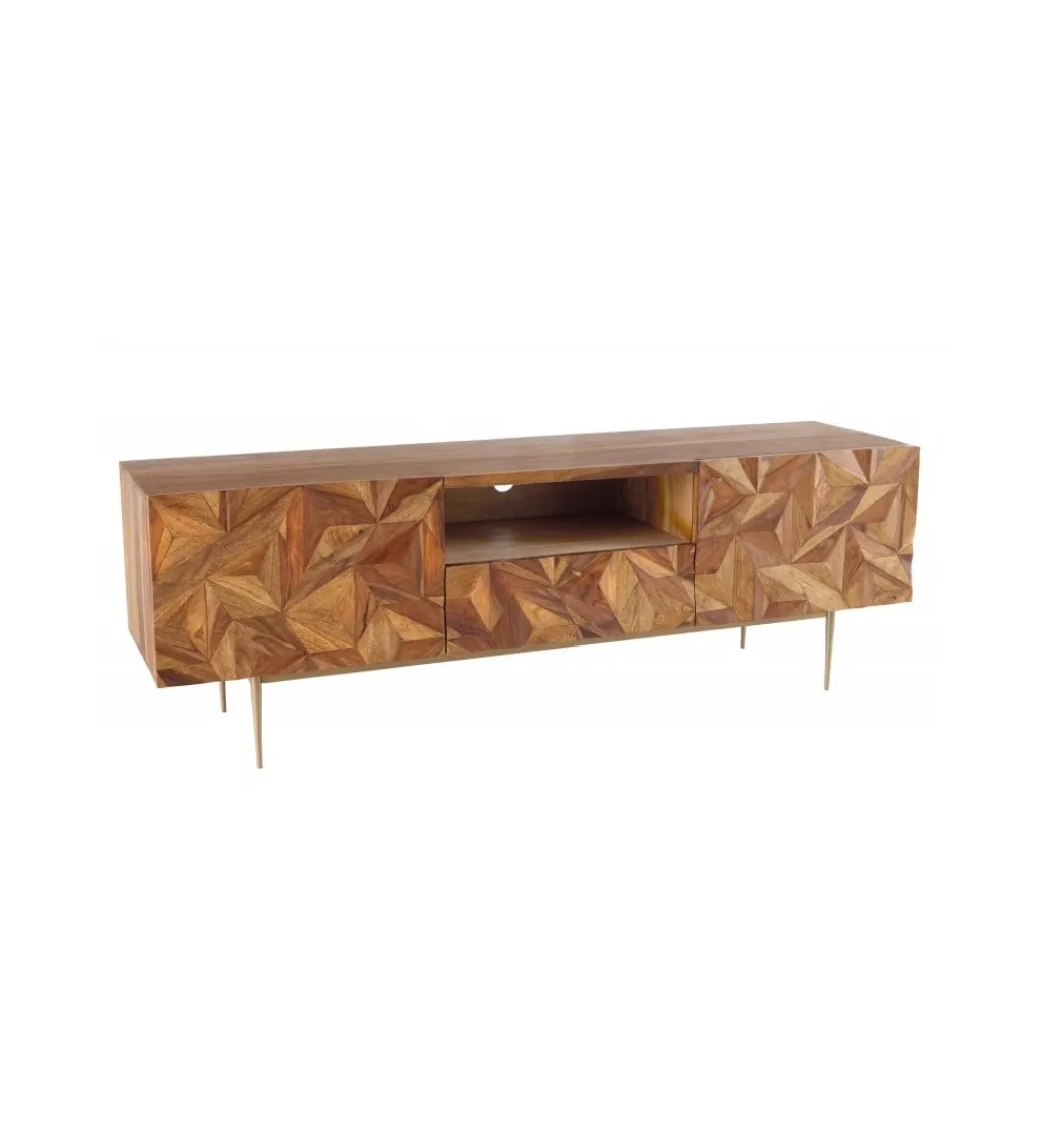 Invicta Interior Stolik pod TV MIRANDA 160 cm drewno sheesham