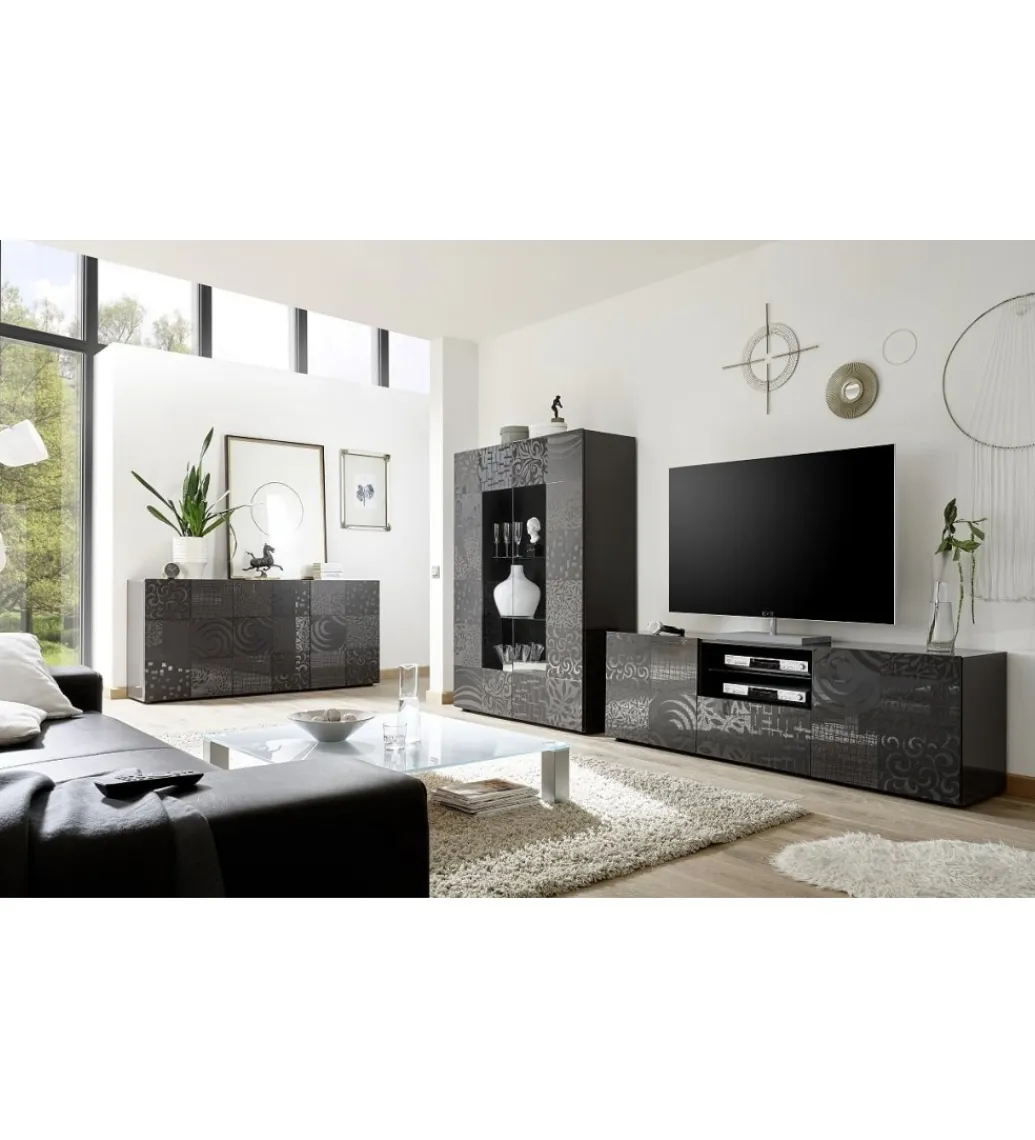 MCA Linia Włoska Stolik pod TV MIRO 180 cm antracyt