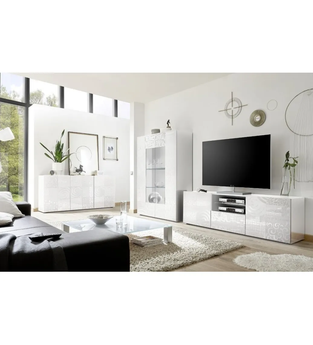 MCA Linia Włoska Stolik pod TV MIRO 180 cm biały
