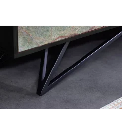 Invicta Interior Stolik pod TV MONTANAS 200 cm drewno akacja czarny
