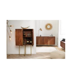 Invicta Interior Stolik pod TV NAGOJA 160 cm drewno mango brąz