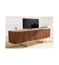 Invicta Interior Stolik pod TV NAGOJA 160 cm drewno mango brąz