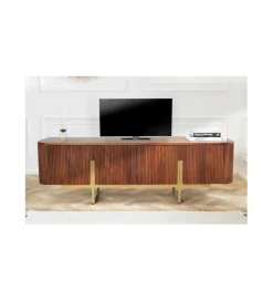 Invicta Interior Stolik pod TV NAGOJA 160 cm drewno mango brąz