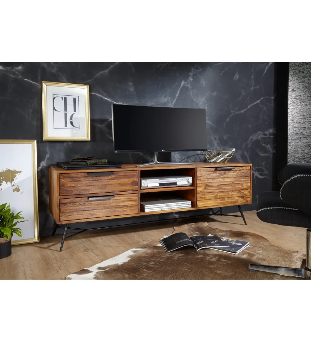 WOHNLING, GERMANY Stolik pod Tv NISHAN 160 cm drewno sheesham
