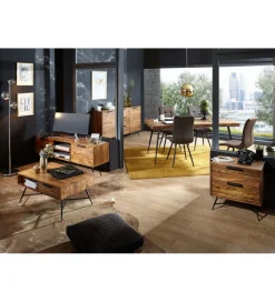 WOHNLING, GERMANY Stolik pod Tv NISHAN 160 cm drewno sheesham