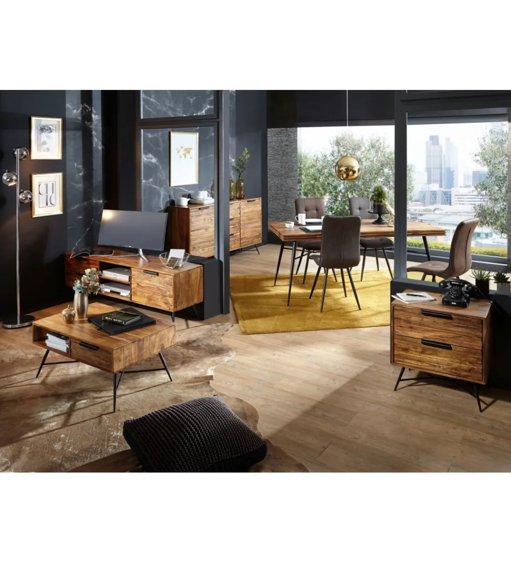 WOHNLING, GERMANY Stolik pod Tv NISHAN 160 cm drewno sheesham