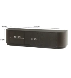 LF-Design Stolik pod TV NOVERO 180 cm ciemnobrązowy