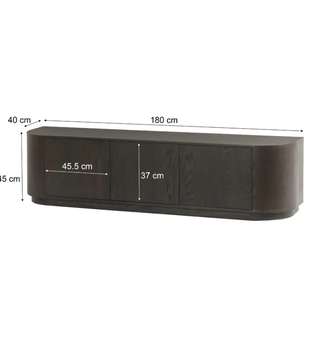 LF-Design Stolik pod TV NOVERO 180 cm ciemnobrązowy