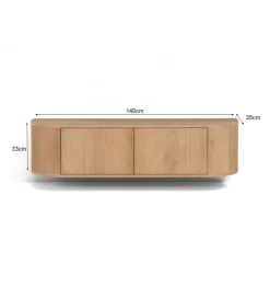 LF-Design Stolik pod TV NOVERO ZWEVEND 140 cm naturalny