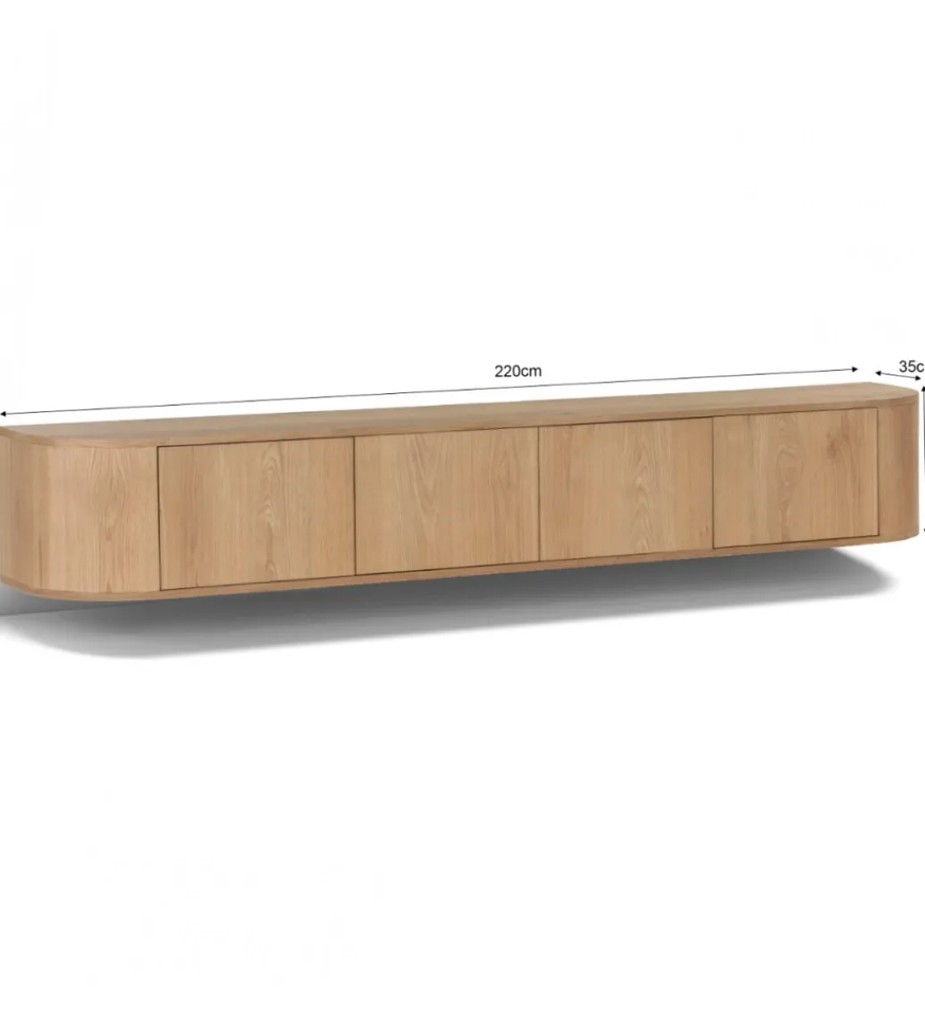 LF-Design Stolik pod TV NOVERO ZWEVEND 220 cm naturalny
