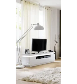 MCA Stolik pod TV OCEAN 175 cm biały z oświetleniem