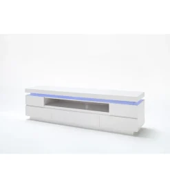 MCA Stolik pod TV OCEAN 175 cm biały z oświetleniem