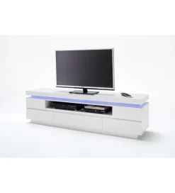 MCA Stolik pod TV OCEAN 175 cm biały z oświetleniem
